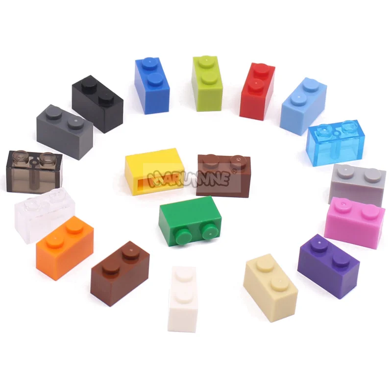 Marumine 1x2 Cube MOC Bricks 3004 Compatible Classic Base Building Blocks Parts Construction House Architectural DIY Accessories