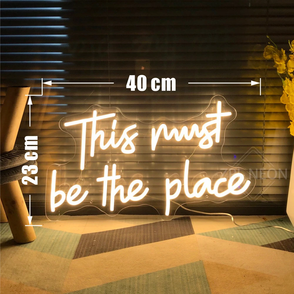 This Must Be The Place Neon Sign Lights Gaming Room Decor Bedroom Cafe Bar Club Neon Light Led Signs Birthday Party Decor Wall