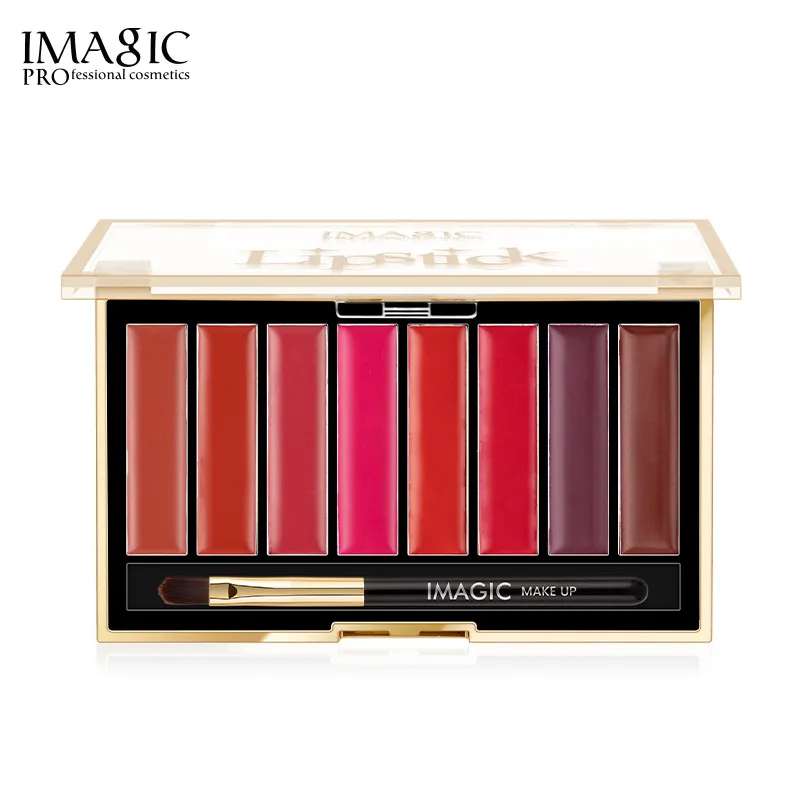 8 Colors Lipstick Palette With Lip Brush Lipliner Natural Dramatic Makeup Matte Moisturizing Velvet Maquiagem Professional