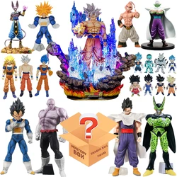 Dragon Ball Super Goku figurki figurki z tajemniczego pudełka pudełko z niespodzianką figurki Anime Pvc szczęśliwe pudełko zabawki-modele do kolekcjonowania prezenty