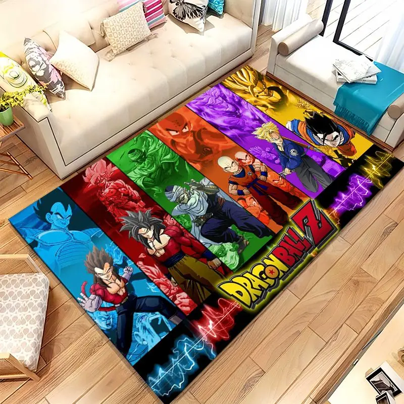 Goku D-Dragon Ball Anime Super Saiyan Non-Slip Large Area Rug for Living Room,Bedroom Playroom Carpet Mat for Sofa,Home Decor