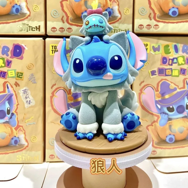Figurines de dessin animé Disney Stitch Weird Diary, poupée créative et mignonne, modèle de Statue, boîte aveugle mystère, jouets cadeaux d'anniversaire pour filles