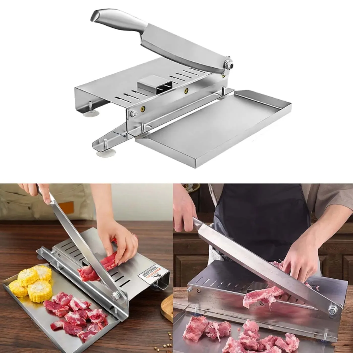 Stainless steel  meat cutter  manual meat cutter  cutter 12kg 1 year warranty
