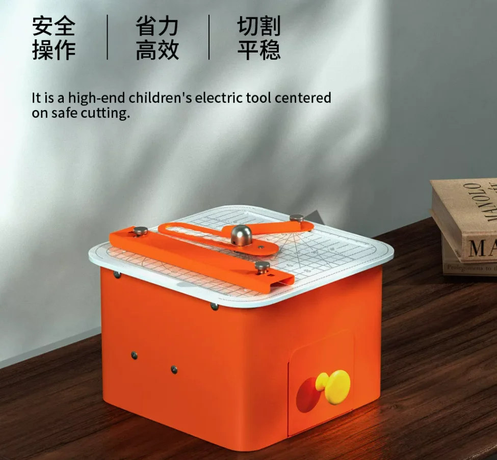 Safety Cardboard Cutting Machine DIY Paper Craft Tool Kit for Kids Creative Assembly Toy Gift