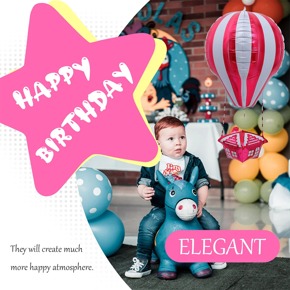 

4Pcs Hot Air Balloon Aluminum Film Balloons Festival Party Decoration Creative Balloon Kits Photo Background Party Balloons