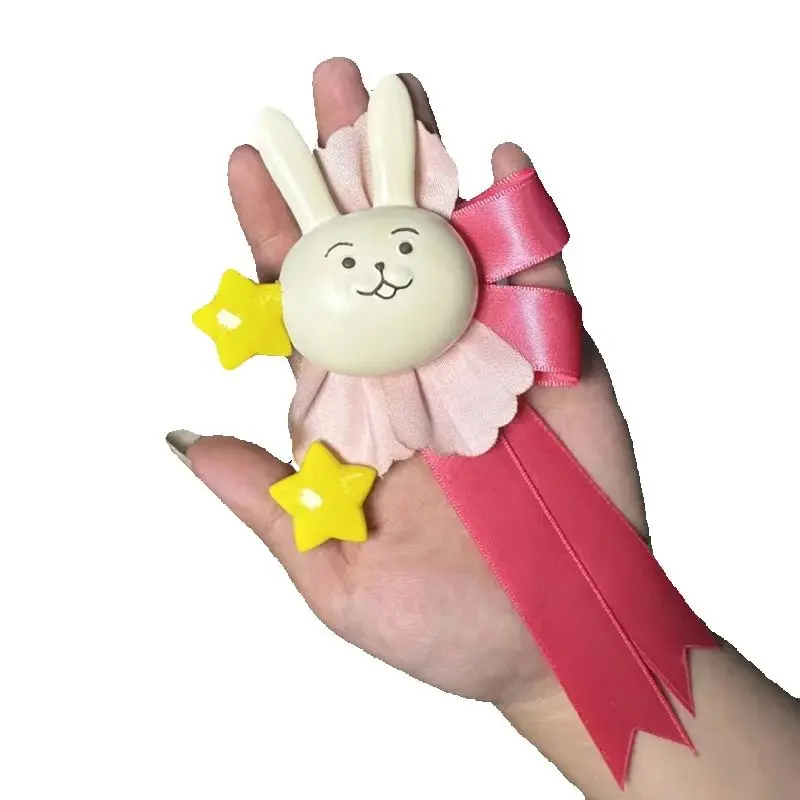 Oshi No Ko Ai Hoshino Cosplay Rhinestone estrella Bownot conejo de peluche pinzas para el cabello dulce lindo Anime chica sombreros regalo Envío Directo 3 uds