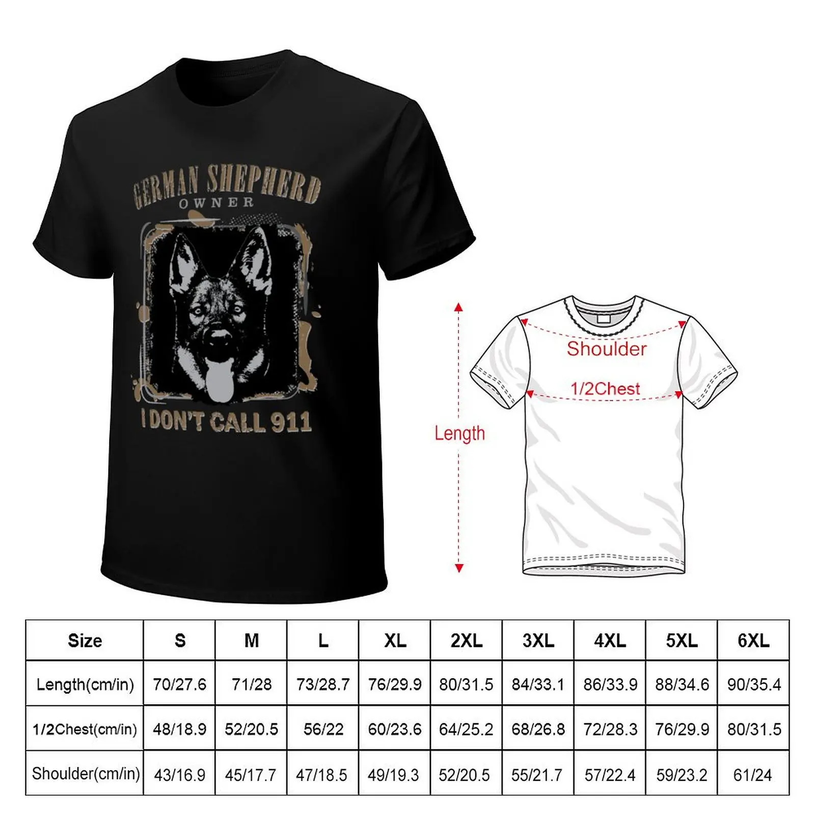 German Shepherd Dog - GSD T-Shirt Urban Style Print T-Shirt