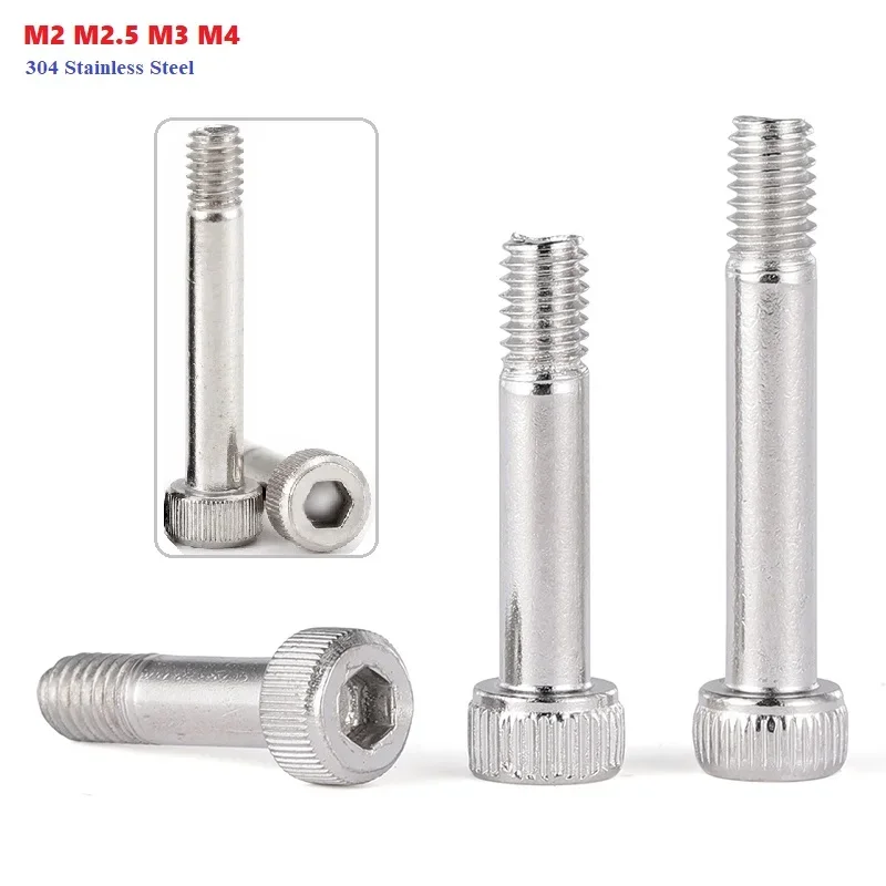 

304 Stainless Steel Partially Threaded Cup Head Socket Screws Half Tooth Shoulder Sleeve Screw Bolts M2 M2.5 M3 M4
