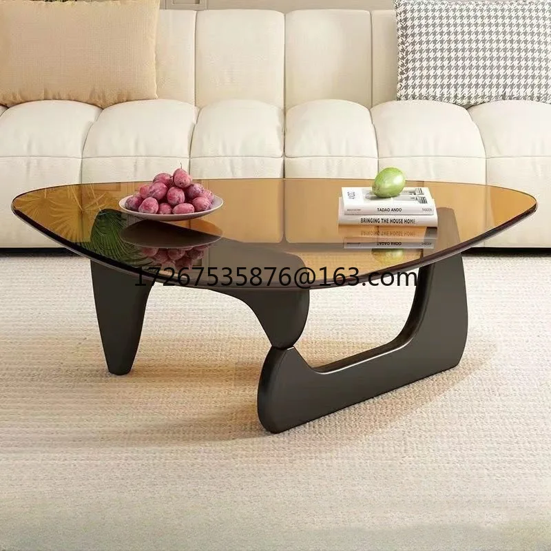 

Glass coffee table living room household small apartment modern simple tea table light luxury designer creative tea table