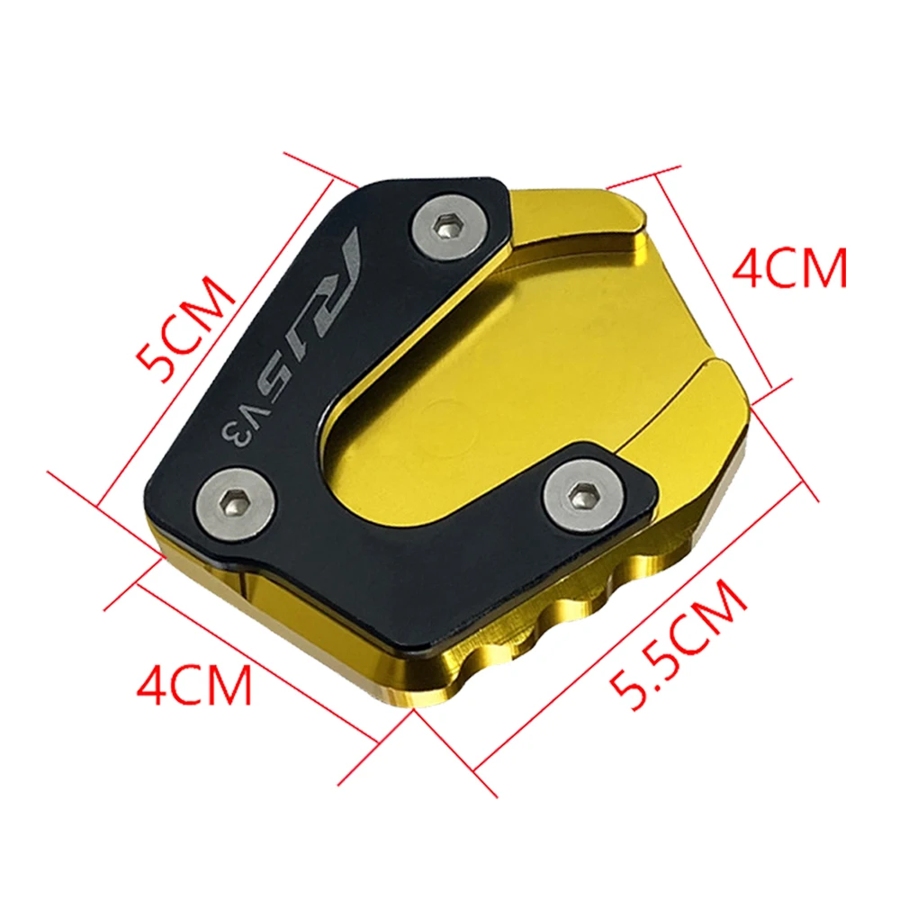 Motorcycle Kickstand Foot Side Stand Extension Pad Support Plate Protector Cover Anti-skid Base For YAMAHA YZF R15 V3 2017-2020