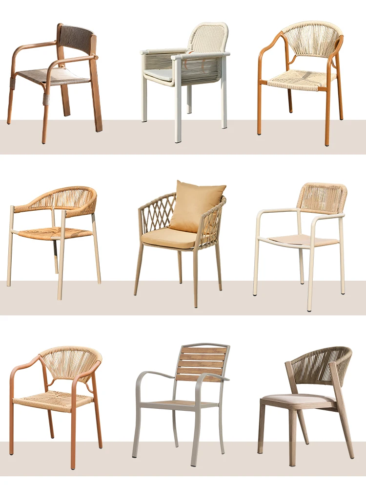 

Nordic outdoor tables and chairs courtyard garden balcony villa back chair leisure outdoor outdoor high-end commercial rattan ch