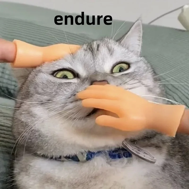 

Children Noveltyfunny Mini Hand Creative Finger Fingertip Toys Teasing Cat Massage Pet Soft Silicone Small Hand Pet Supplies