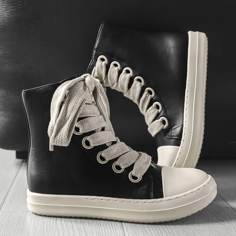 Spring Autumn New Style Women Casual Shoes Platform Sneakers  Shoes Woman High Top White Sewing Shoes Tenis Feminino