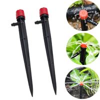 20 Pcs Adjustable Long Rod Dripper Garden Irrigation Spiked Sprinkler for Greenhouse Potted Plants Watering Device with 8 Holes
