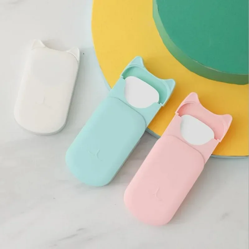 20pcs/box New Fashion Disposable Soap Papers, Travel Portable Hand Washing Soap, Mini Boxed Soap Chips, Hotel Disposable Soap