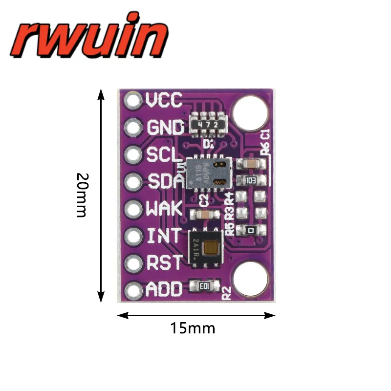 5pcs/1pc CCS811 Carbon Monoxide CO2 eCO2 Air Sensor HDC1080 VOCs Air Quality Numerical MCU-8118 CCS811+HDC1080 Air Gas Module