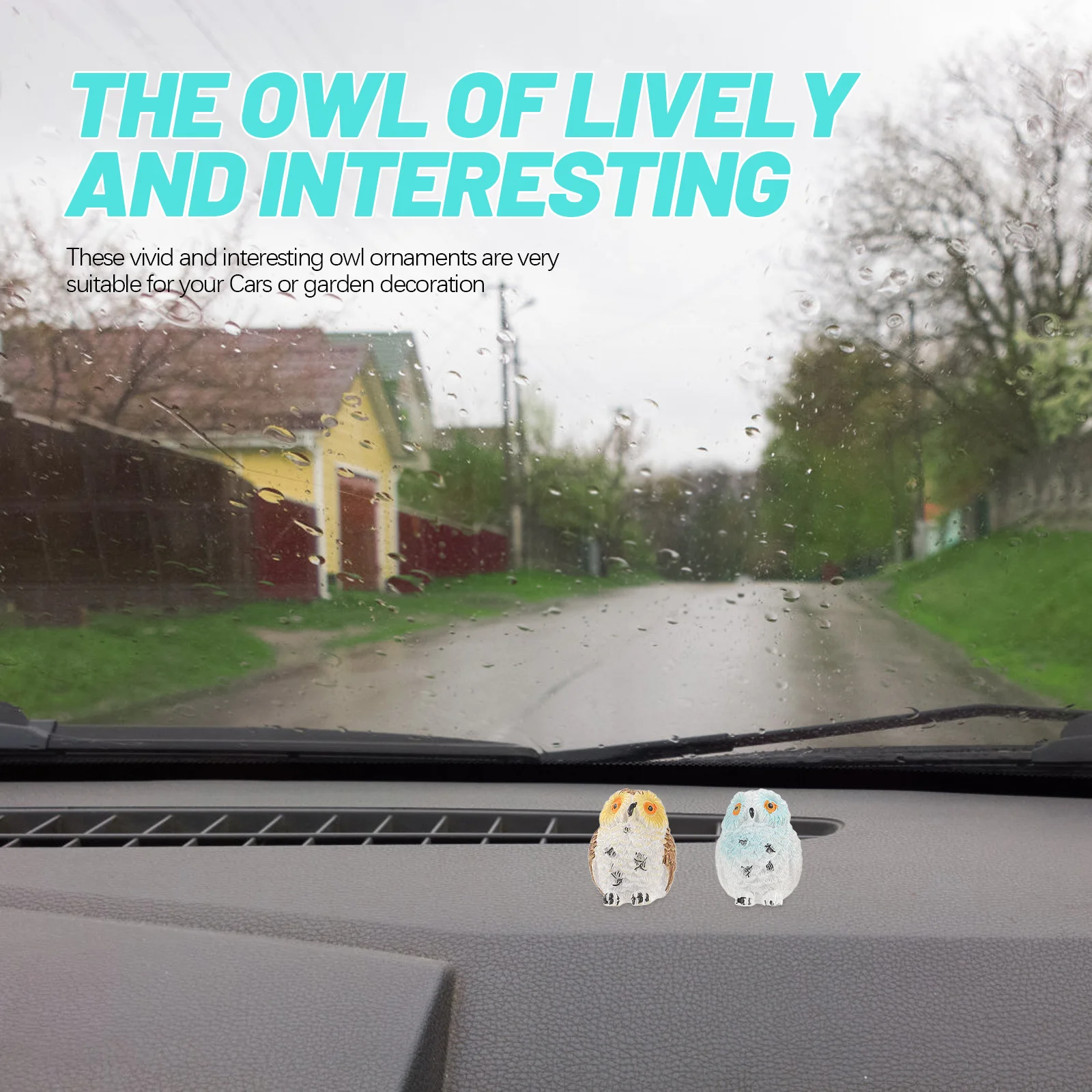 

4Pcs Resin Owl Decoration Micro Landscape Ornament Lifelike Vivid Animal Crafts Garden Tabletop Adornment Micro Owl Adornment