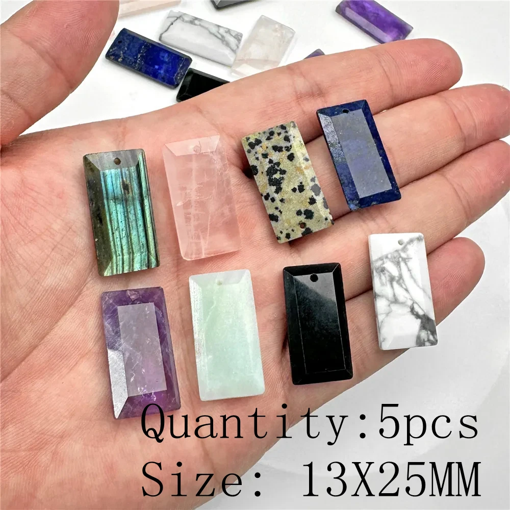5Pcs Mixed Natuursteen Hanger Charms Willekeurige Gem Quartz Jaspers Maken Sieraden Accessoires Voor Vinden Diy Kettingen Oorbellen