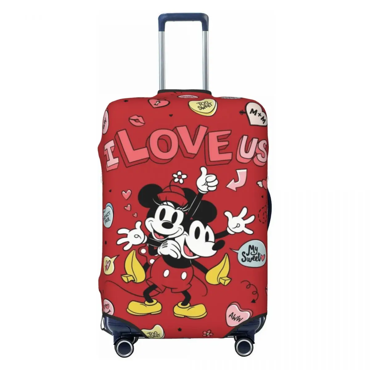 

Cartoon Mickey Minnie Mouse Travel Luggage Cover Dust Proof Suitcase Cover Protector Fit 18-32 Inch