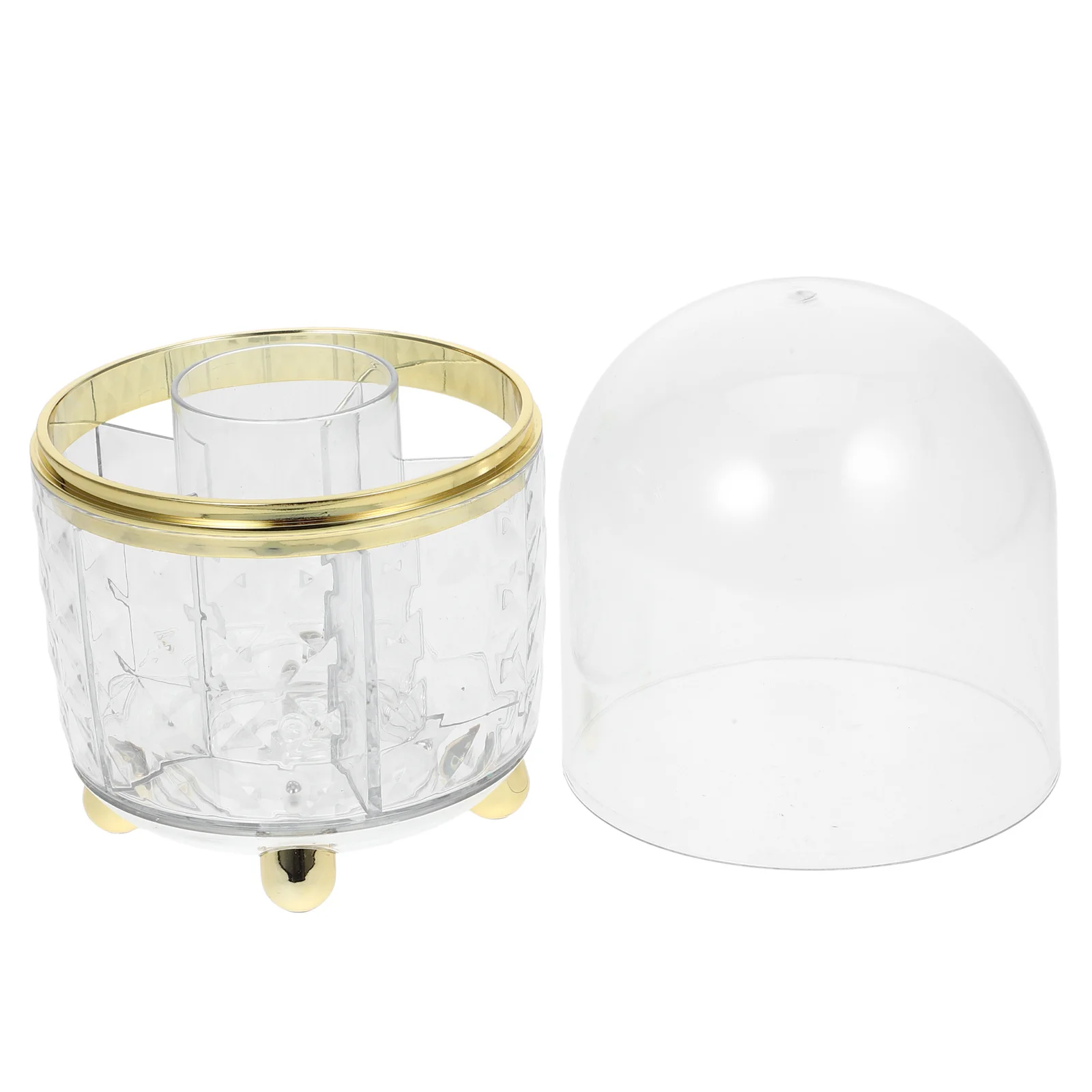 메이크업 브러쉬 홀더 정리함 투명 대용량 회전식 보관함 화장대 데스크탑 여행용 방진