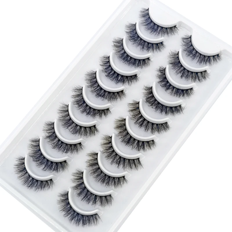 HBZGTLAD Russische Streifenwimpern, 10 Paar, 3D-Nerzwimpern, natürliche Wimpern, dramatische falsche Wimpern, Großhandel, Wimpernverlängerung – Detail 24