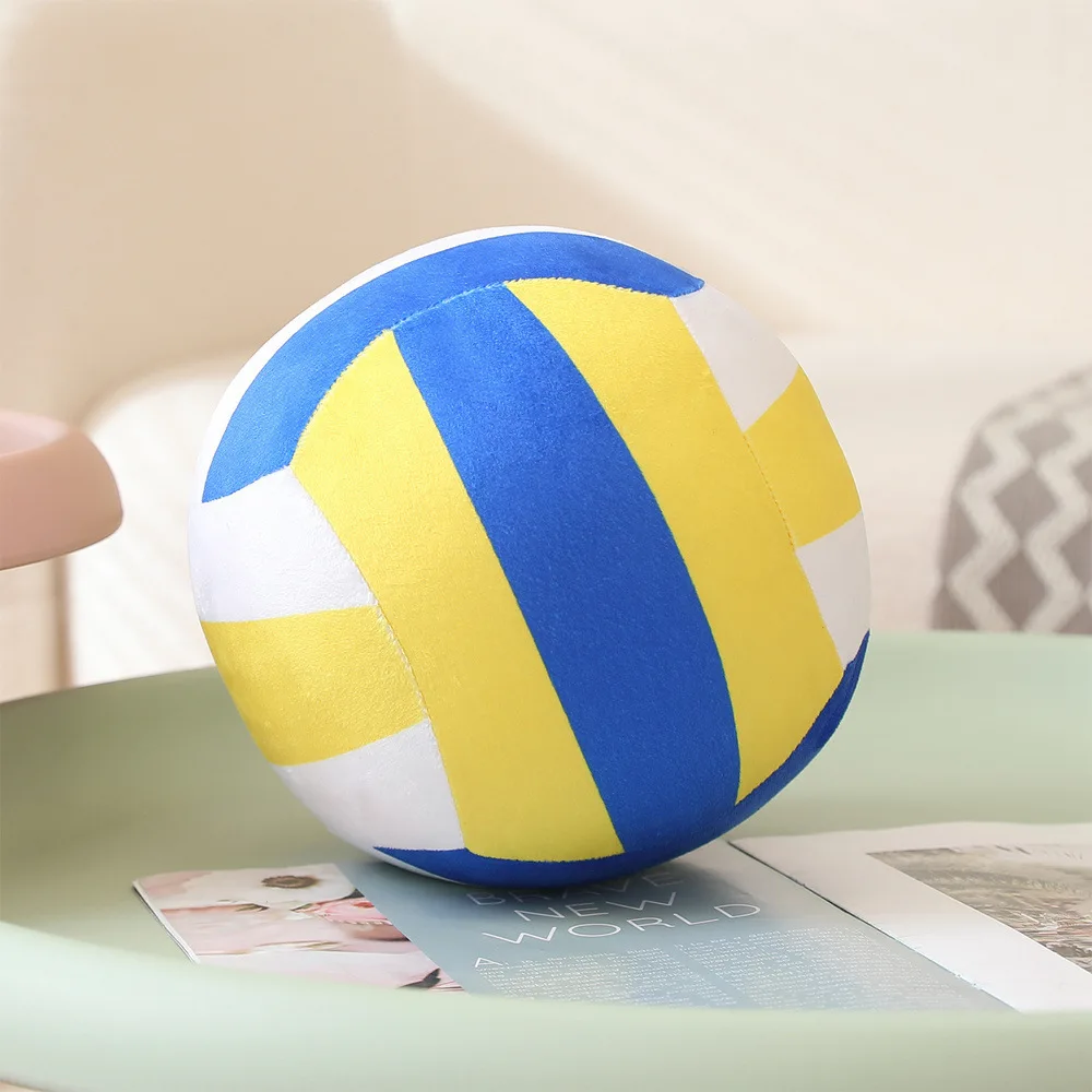 Oreiller de simulation de volley-ball imprimé pour bébé, sphblades, beurre, jouet en peluche, cadeau pour enfants, illumination nitive