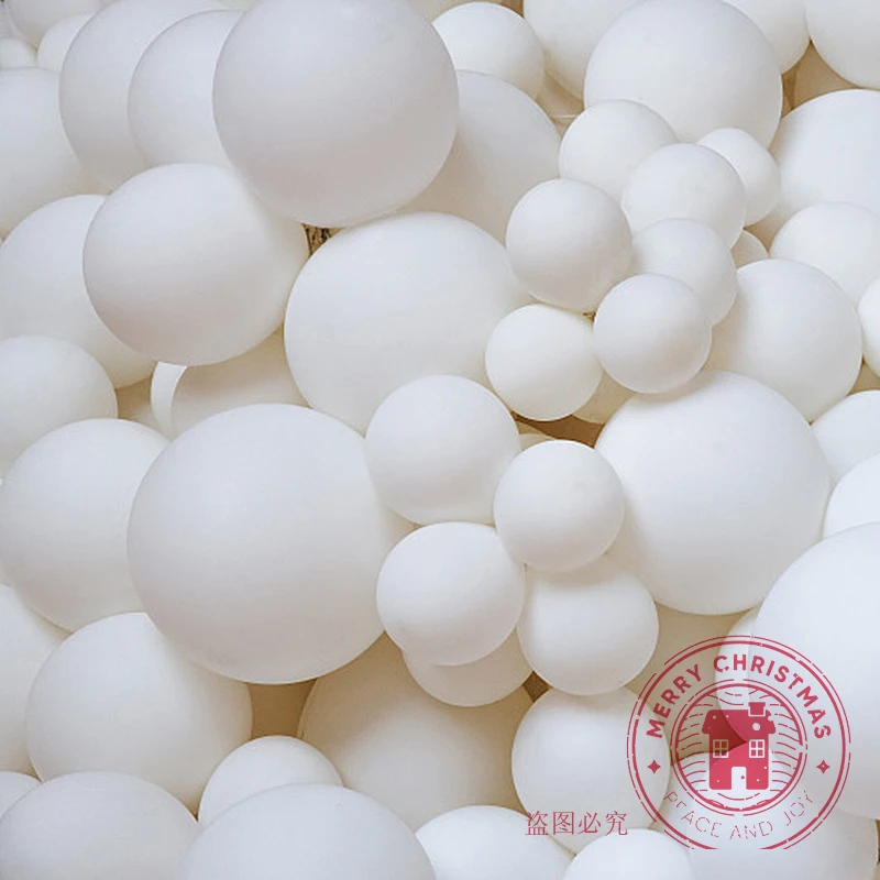 Matte Pure White Pink Blue Balloons Round White Art Shape Wedding Decoration Birthday Party Latex Balloons Helium Ball Decor