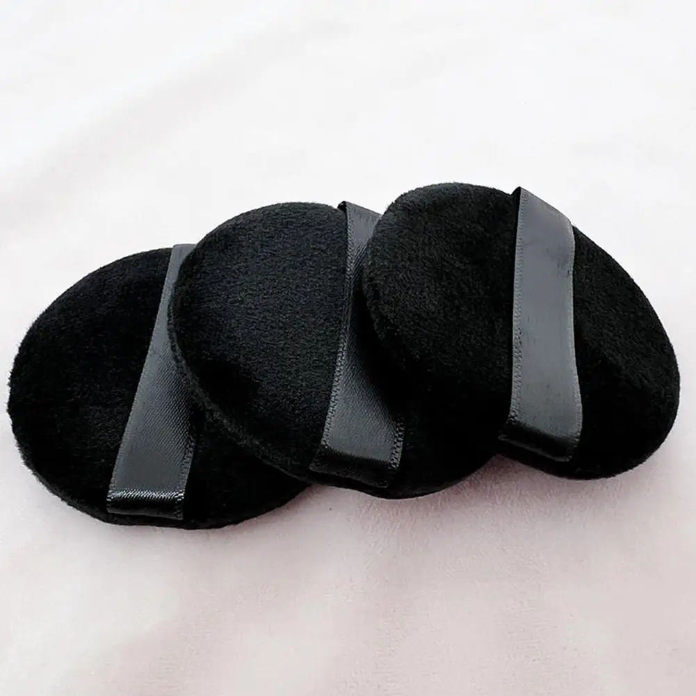 Loose Powder Setting Flocking Powder Puff Sponge Setting Powder Puff Innovative Colour Round Plush Cotton Cosmetic Puff 2025