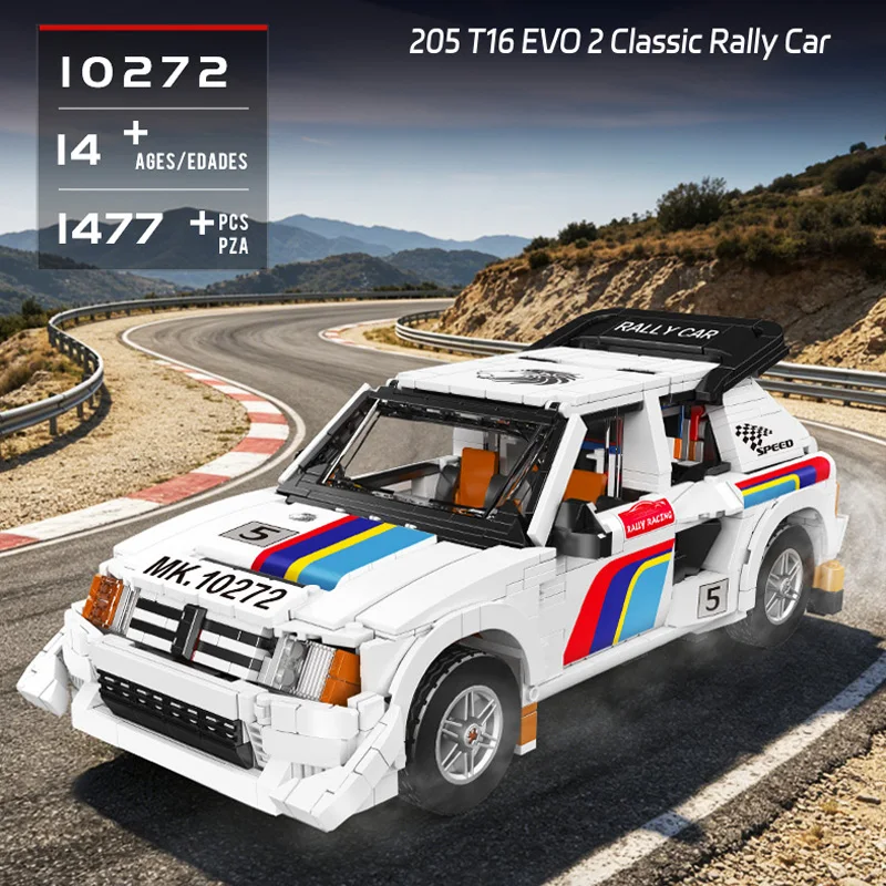 

Mould King 10272 Classic Rally Car Model Building Blocks Set T16 EVO 2 Vehicle Bricks Assembly Toys Birthday Gifts