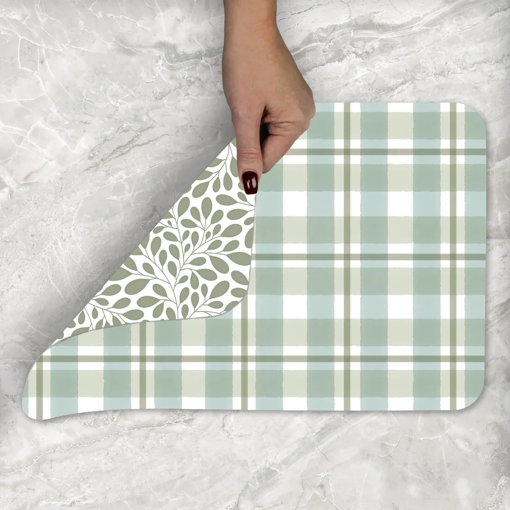 4 Pack Reversible Flexible Plastic Placemats Garden Vines Water-Resistant Easy Clean BPA PVC Free Table Protector Decor