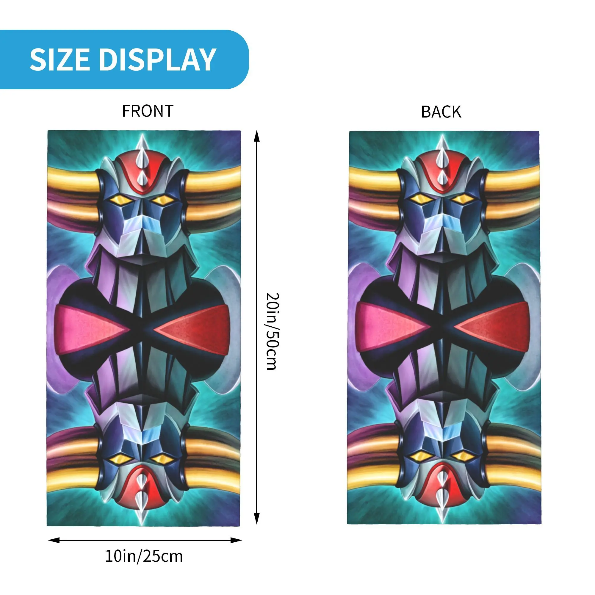 مخصص G-Grendizeres Goldrake UFO روبوت باندانا الرقبة أدفأ الرجال النساء الشتاء المشي لمسافات طويلة وشاح التزلج الجراب أنيمي مانغا واقي الوجه