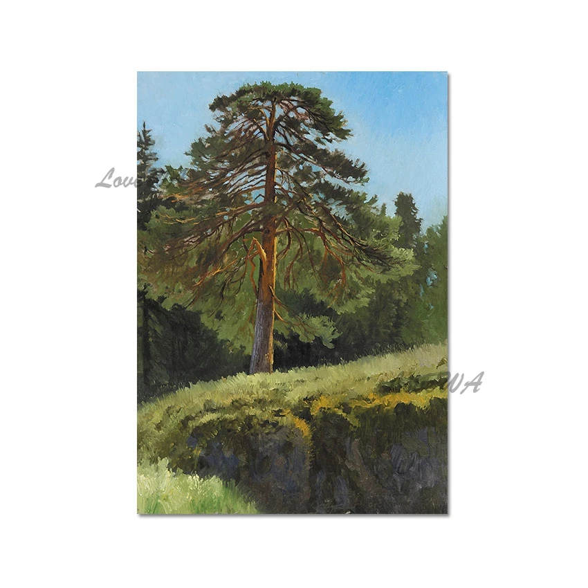 Imagem -06 - Pintados à Mão Famosa Rússia Paisagem Pintura a Óleo Arte Ivan Shishkin Pinturas Decoração da Parede sem Moldura Realisticamente Arte da Lona