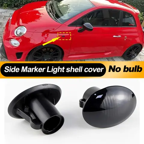 2X Car Side Marker Turn Signal Light Shell no bulb For FIAT 500 500C 500L For Abarth 500 595 695 For Alfa 4C OEM51823092 1607568