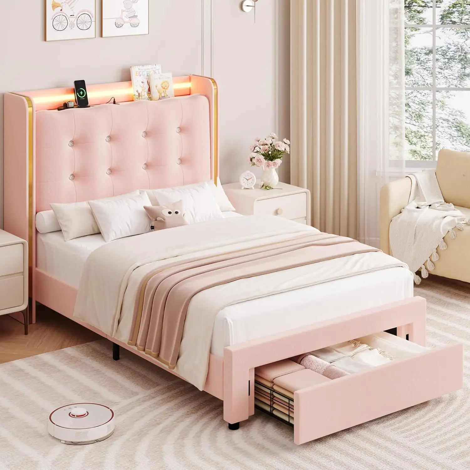 Upholstered Twin Le…