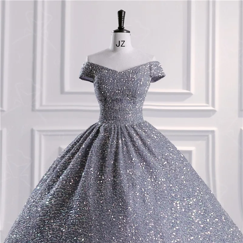 Luxury Sequins Quinceanera Dresses Classic Party Dress Elegant Off The Shoulder Prom Ball Gown Real Photo Vestidos Customize