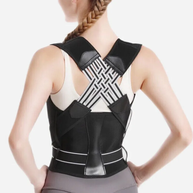 مصحح الوضعية قابل للتعديل الظهر العمود الفقري حزام داعم مشد اليوغا الصالة الرياضية حزام تصحيح الظهر للجنسين حزام تصحيح دعامة الكتف #6