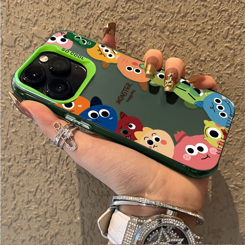 Cute Little Monster Case for Samsung Galaxy S24 S23 S22 S21 Ultra Plus FE A54 A34 A24 A14 A73 A53 A33 5G Note 20 Bumper Cover