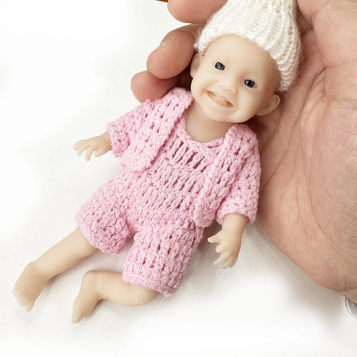 18Cm 7Inches  Reborn Baby Dolls Mini Girl Dolls Super Floppy Silicone Mini  lifelike Baby Doll Playsets