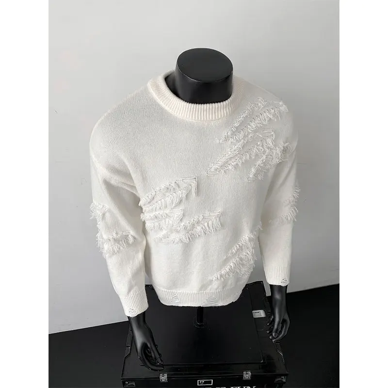 M-XXXXL Plus Size Unisex Round Collar Long Sleeve Sweater Loose Fit Streetwear Knit Pullover for Autumn Casual Wear Men & Women