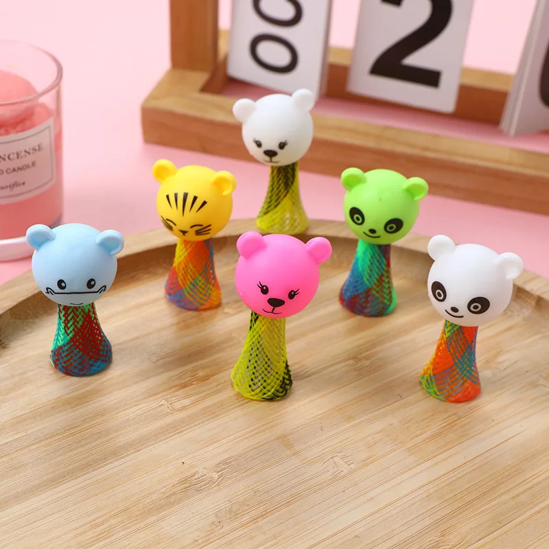 10/20Pcs Cartoon Animal Jumping Doll Toys Kids Birthday Party Favors Goodie Bag Piniata Filler Christmas Gift School Prizes Game