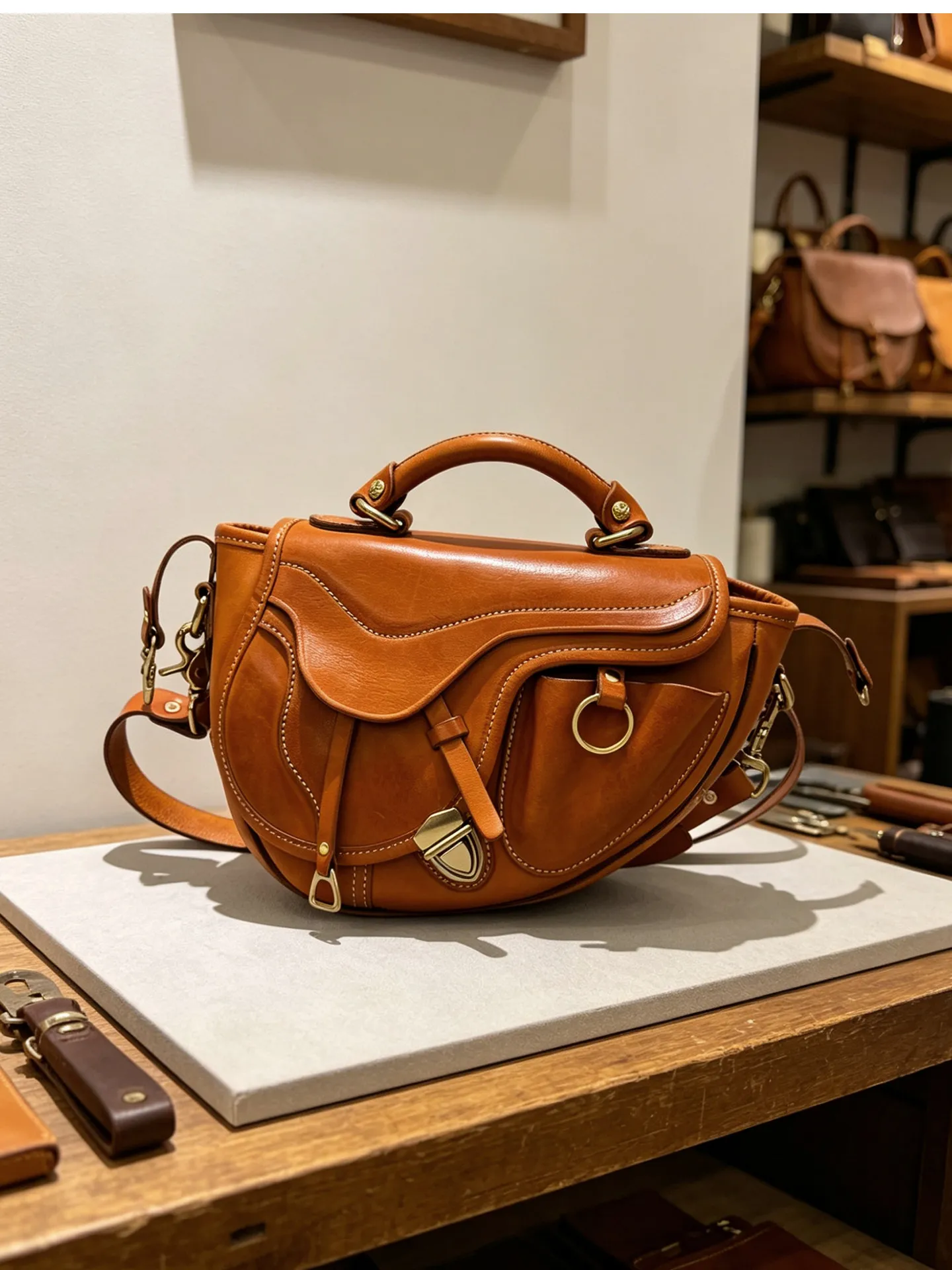 PNDME Organisatoren Designer handgefertigte Damen-Umhängetasche aus echtem Leder, lässige Mode, luxuriöse Damenhandtasche aus echtem Rindsleder – Detail 4