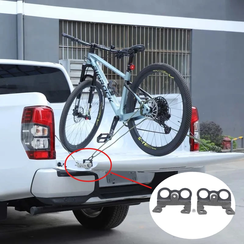 

For Mitsubishi Triton L200 15-22 Carbon Steel Black Truck Tailgate Trunk Luggage Anchor Cleat Hook Fastner Clip Car Accessories