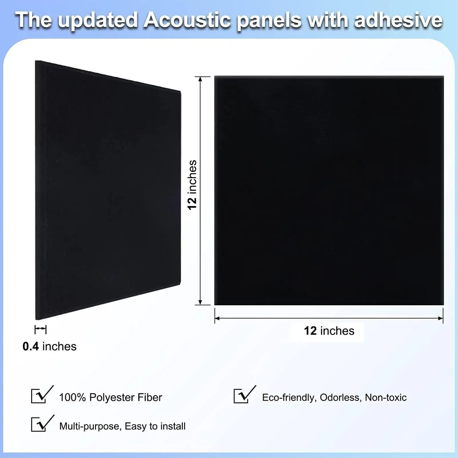 Soundproof Wall Panels High Density Felt Noise Cancelling Sound Absorbing Wall Decor Tiles For Home Bedroom Living Room Hotel
