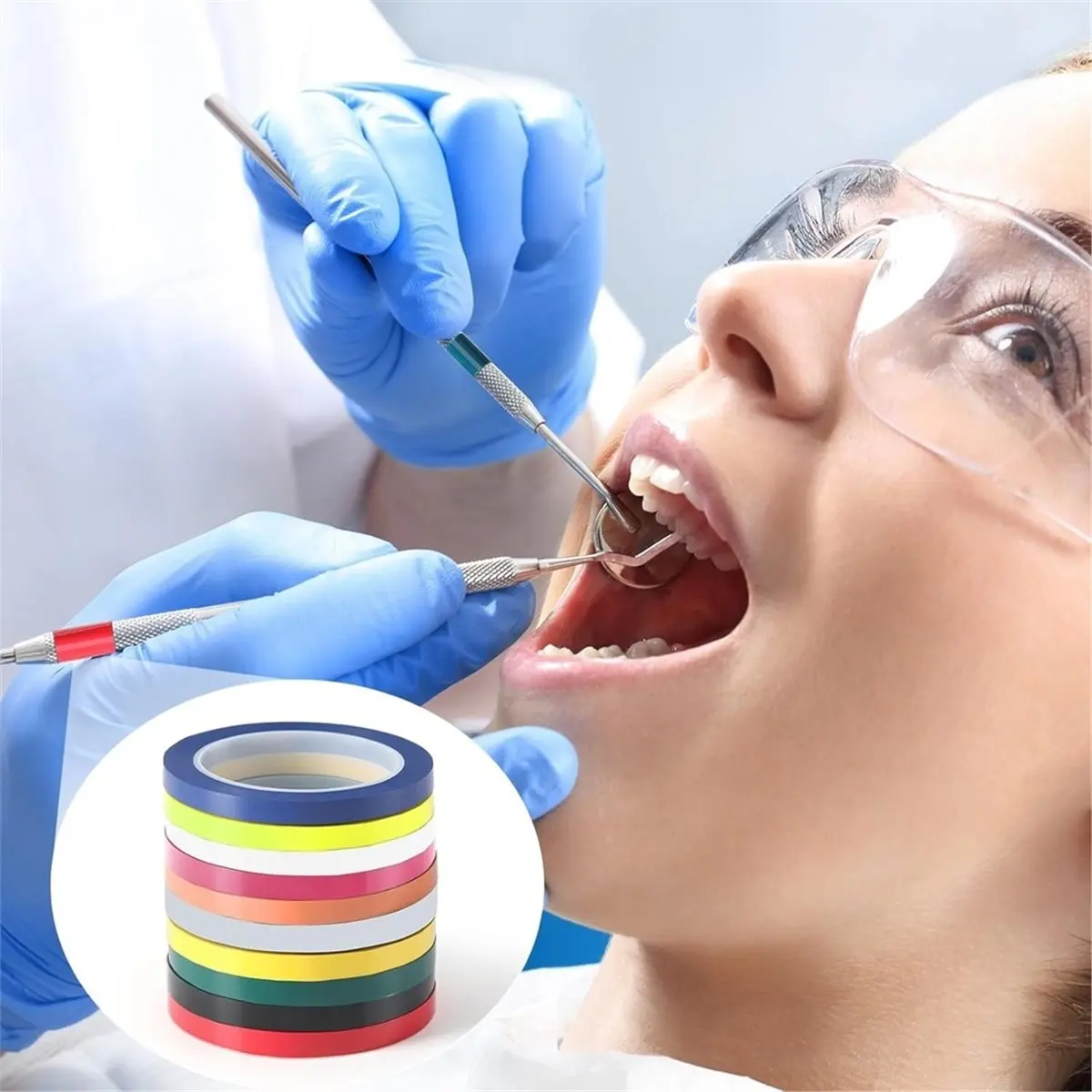 10 Rolls Color Autoclave Tape,216 Ft/L X 0.4 in/W Instruments Identification Tape Autoclavable 270 Fahrenheit