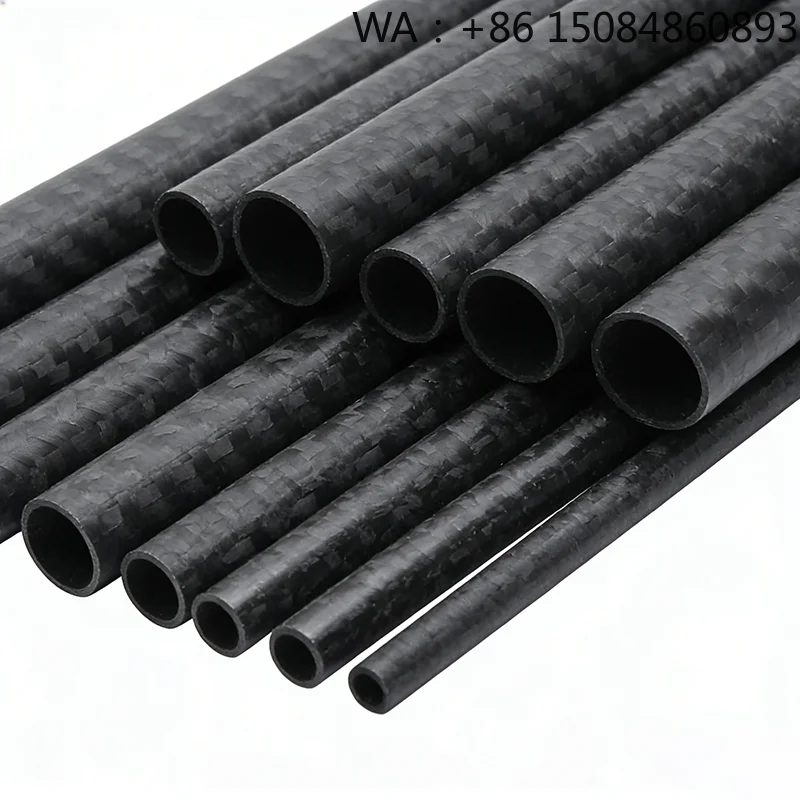 

3K High Modulus Twill Carbon Fiber Tube, Woven Matte Glossy Surface, Light High Strength Custom Sports Pipe