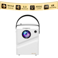 Q96 OHP 4K 1080p LED Projector with 4000 Lumen Brightness 4G 5G WiFi 6 BT 5.0 Portable Home Theater System for entertainment