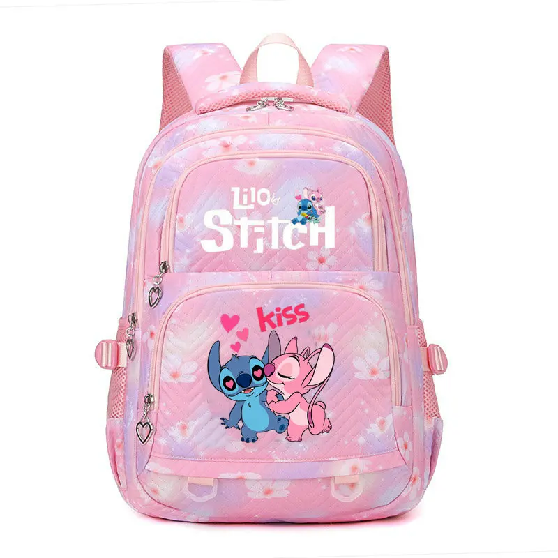 Disney lilo ponto escola mochila estudante adolescente sacos de livro para menino menina mulheres mochila viagem escolar