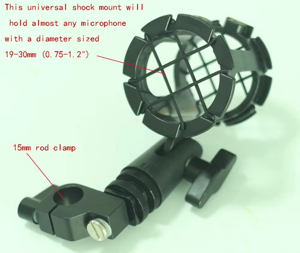 

Кронштейн для микрофона, амортизирующее крепление с рельсовым зажимом 15 мм для камеры с зажимом для микрофона, штатив для камеры Dslr Rig, блок с винтовой резьбой 1/4 и 5/8-27