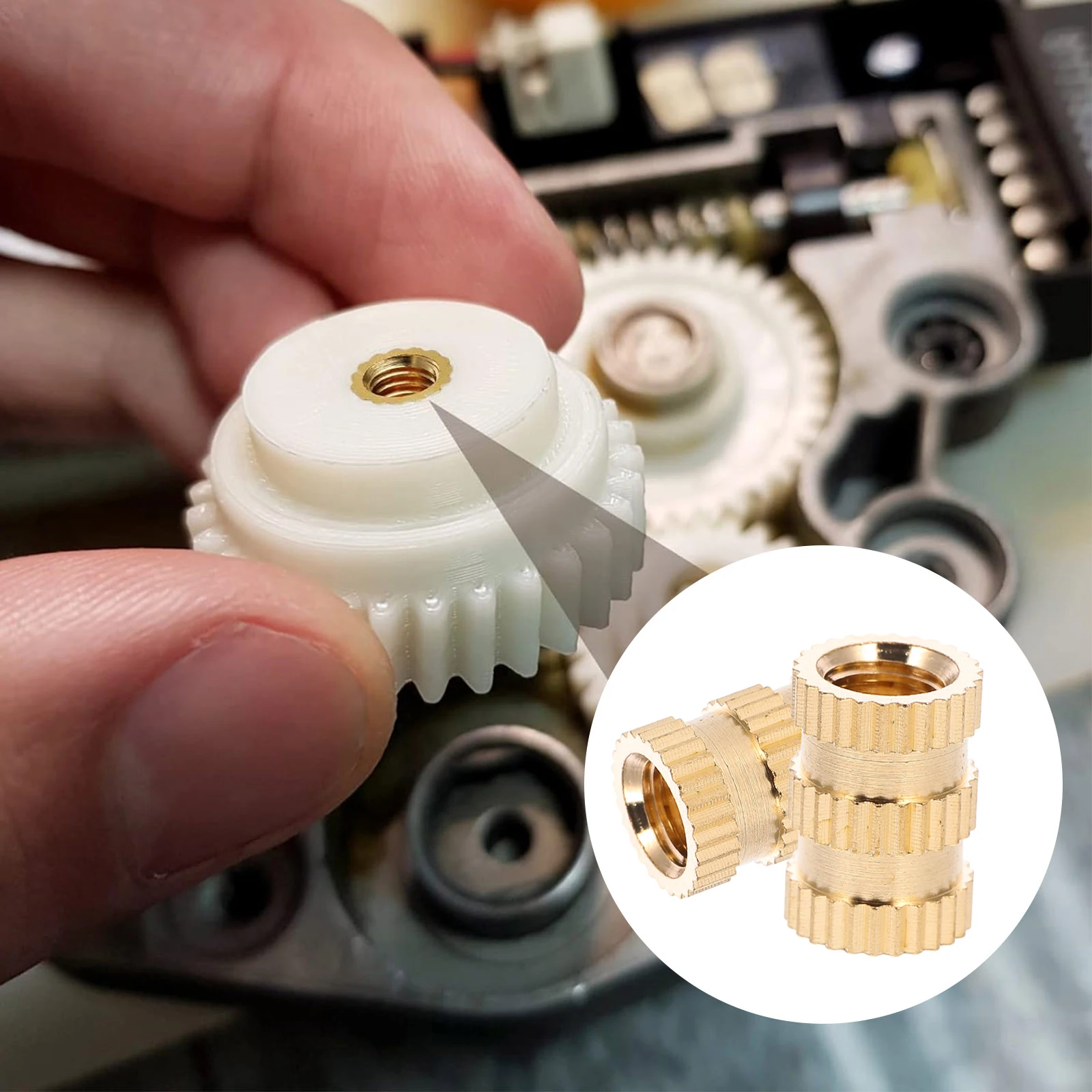 

20 Pcs Brass Nut Insert and Embedment Knurled Inserts Replace Threaded