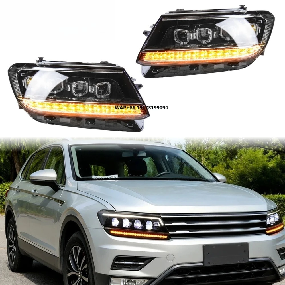 

Tiguan Headlights 2017-2022 LED Lens Upgrade Front Lamp Car Accessories Hot Selling Plug and Play DRL